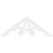 Ekena Millwork Pitch Riley Architectural Grade PVC Gable Pediment, 48"W x 18"H x 1"P (9/12) GPP048X018X100RIL - alternate 2